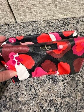 kate spade Black Floral Cosmetic Pouch